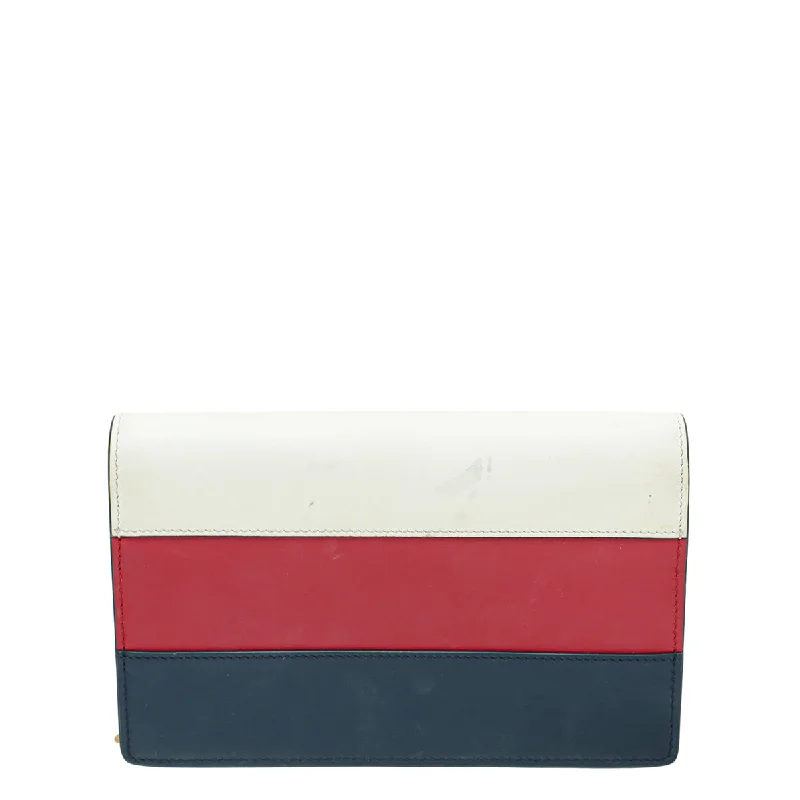 Ladies Gucci shoulder bags with a magnetic - closure flapGucci Tricolor Queen Margaret Bee Mini Bag