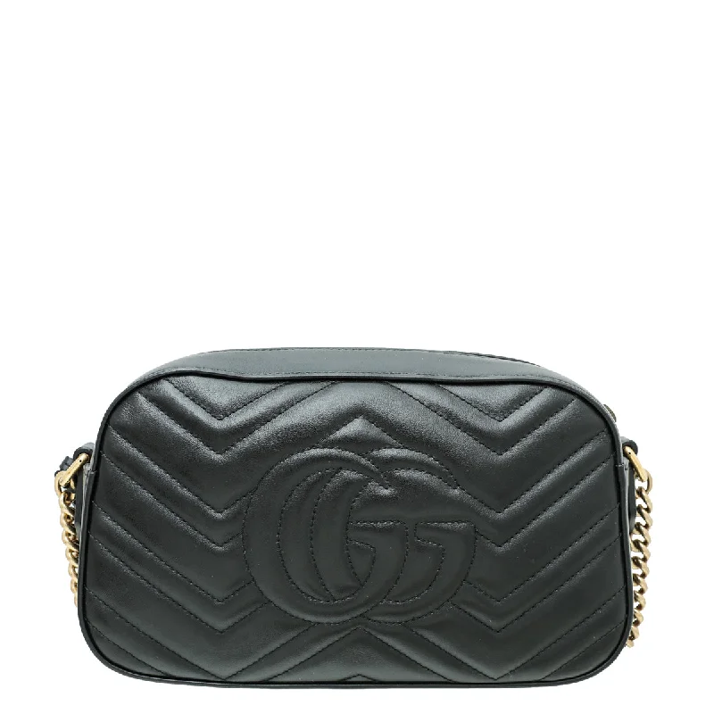 Gucci backpacks for women with a hidden back pocketGucci Black GG Marmont Animal Studs Small Shoulder Bag