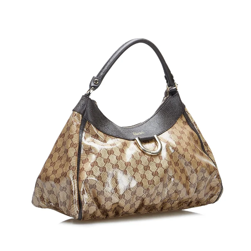 Women Gucci Sylvie bags with a detachable ribbon detailGucci GG Crystal Abbey D-Ring Hobo Bag (SHG-oEuFWn)