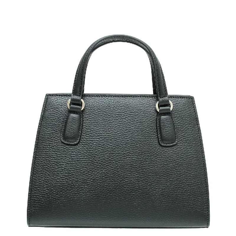 Women Gucci bags with a front - flap pocket for quick - access itemsGucci Black Soho Tote Bag