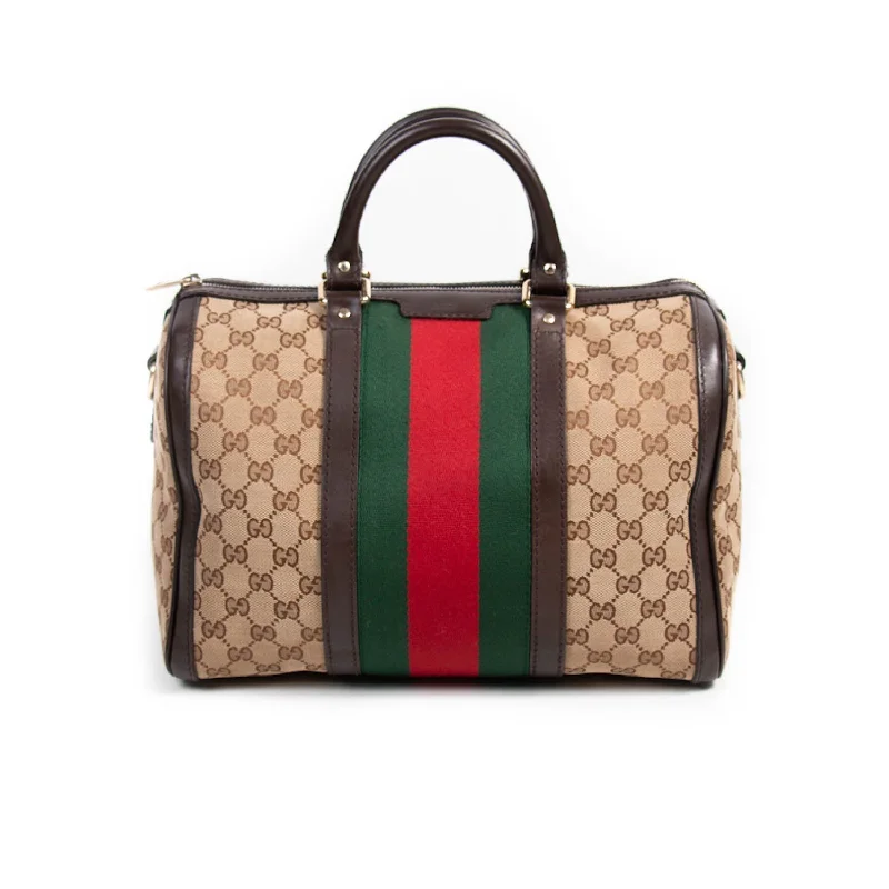 Gucci crossbody bags for women with adjustable leather strapsGucci Vintage Web Boston Bag