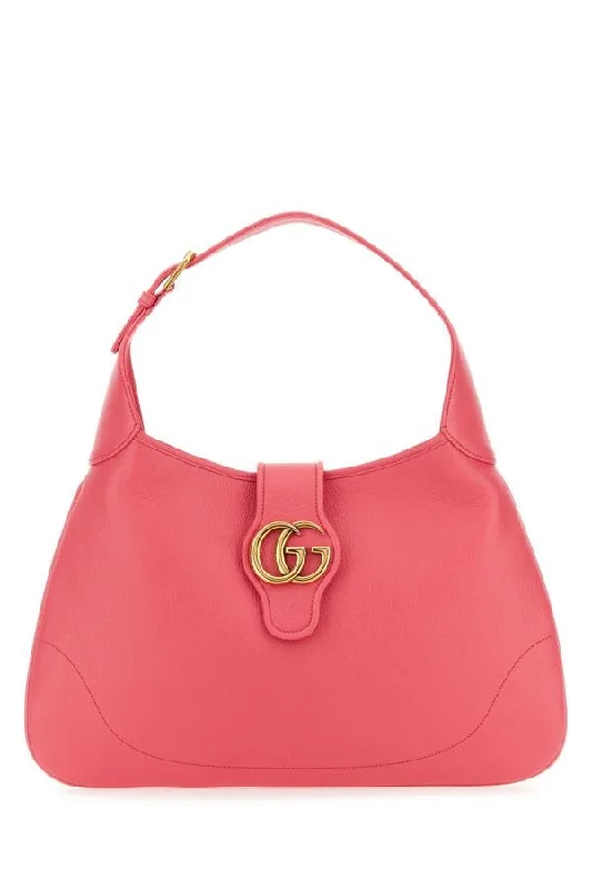 Women Gucci backpacks with a luxurious leather finishGucci Woman Fuchsia Leather Aphrodite Shoulder Bag