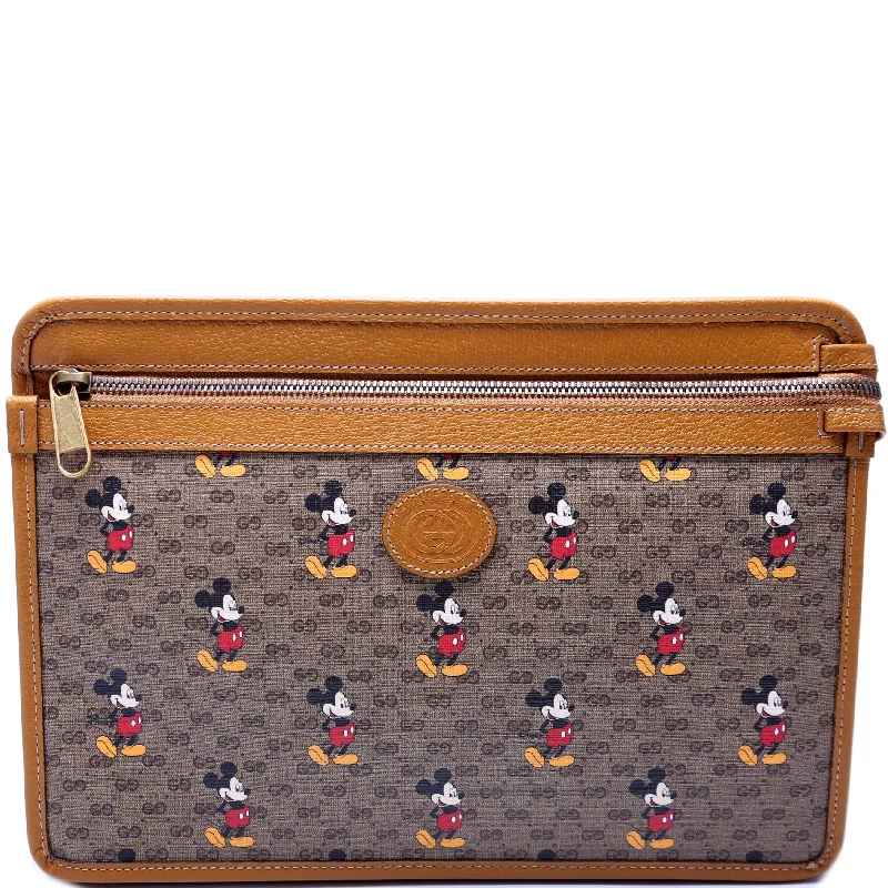 Gucci crossbody bags for women with adjustable leather strapsGucci X Disney GG Supreme Mickey Mouse Zip Pouch