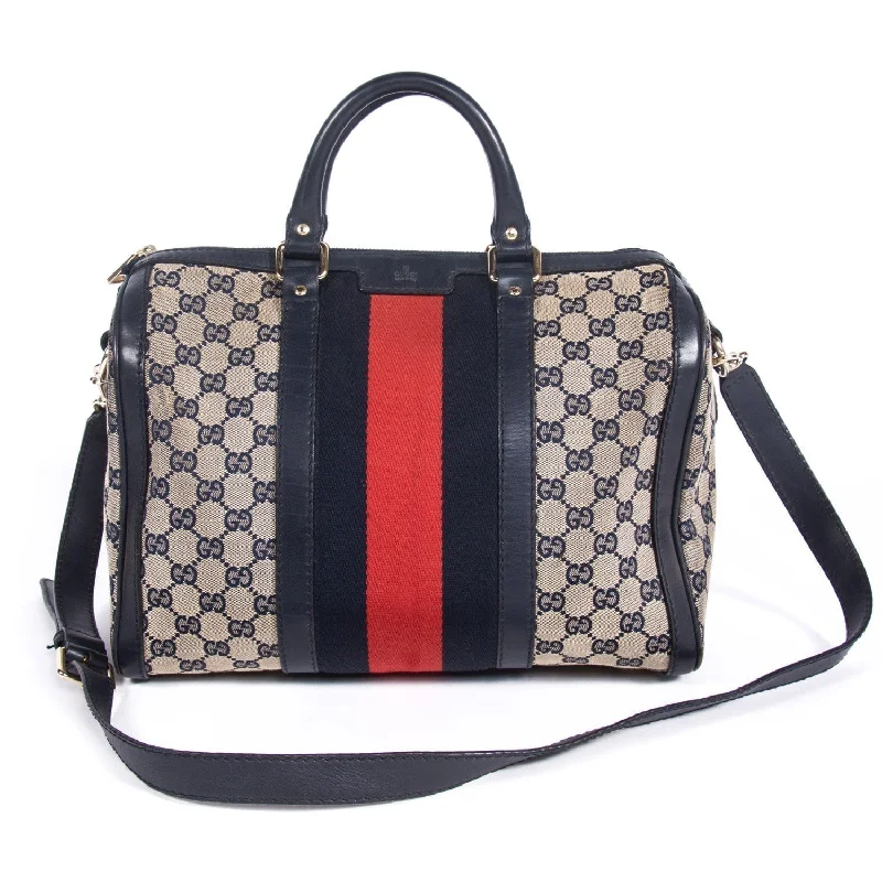 Women Gucci bags with a zip - around closure for securityGucci Web Original Boston Bag