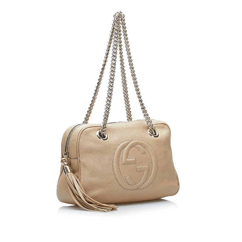 Ladies Gucci Dionysus bags with a chain - link shoulder strapGucci Soho Chain Shoulder Bag (SHG-F3ru3y)