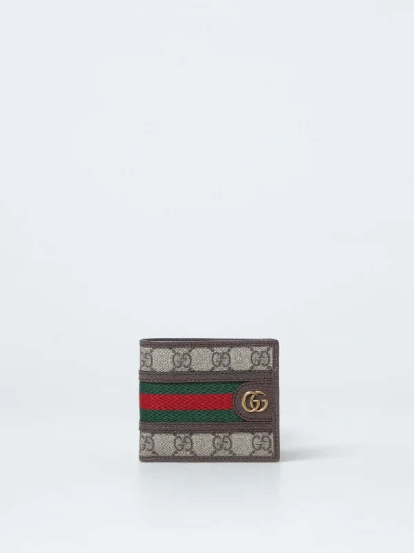 Women Gucci Sylvie bags with a monogram - embossed leatherGucci Wallet Men Beige Men