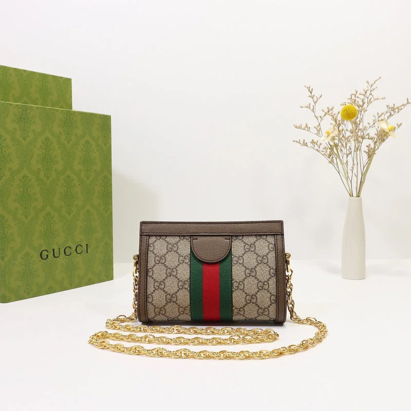 Women Gucci Sylvie bags with a crystal - embellished web stripeWF - Gucci Bags - 1587