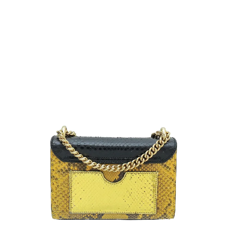 Ladies Gucci Dionysus bags with a detachable shoulder strapGucci Tricolor Python Padlock Chain Small Bag