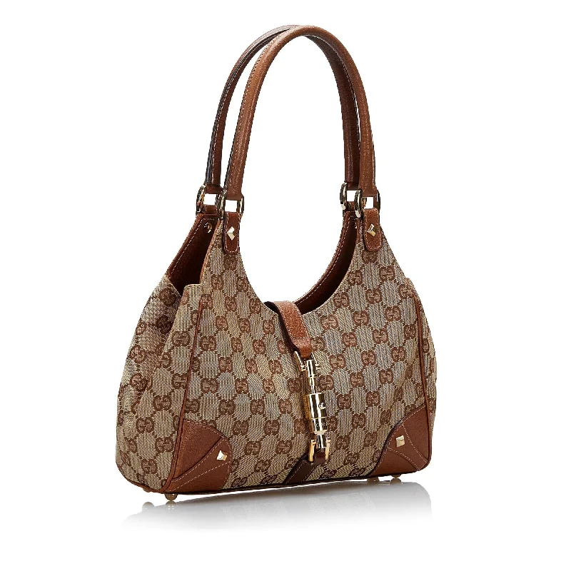 Ladies Gucci Dionysus bags with a detachable shoulder strapGucci GG Canvas Nailhead Jackie Bardot (SHG-6ihMuF)