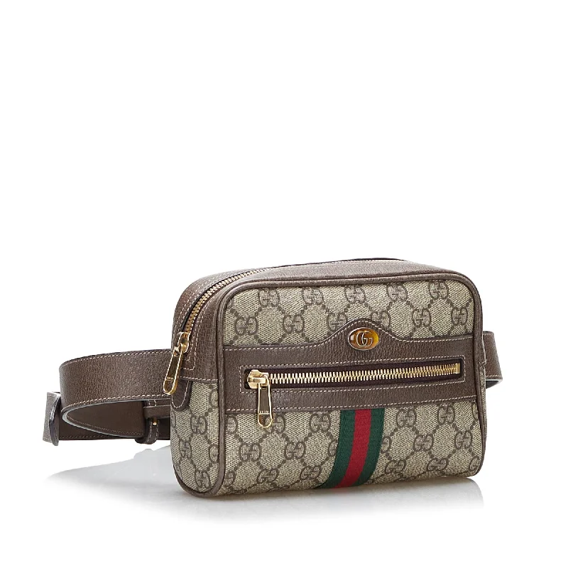 Women Gucci tote bags in GG Supreme canvas for a branded feelGucci GG Supreme Ophidia Belt Bag (SHG-Z4XAJs)