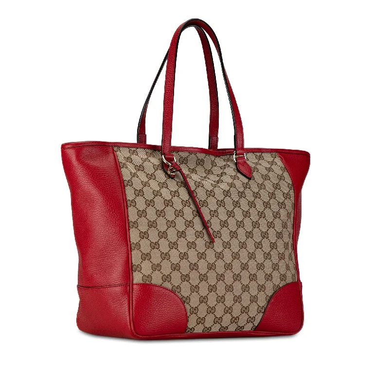 Women Gucci bags with interlocking G hardware for a classic lookGucci GG Canvas Bree Tote Bag cjYUp6)