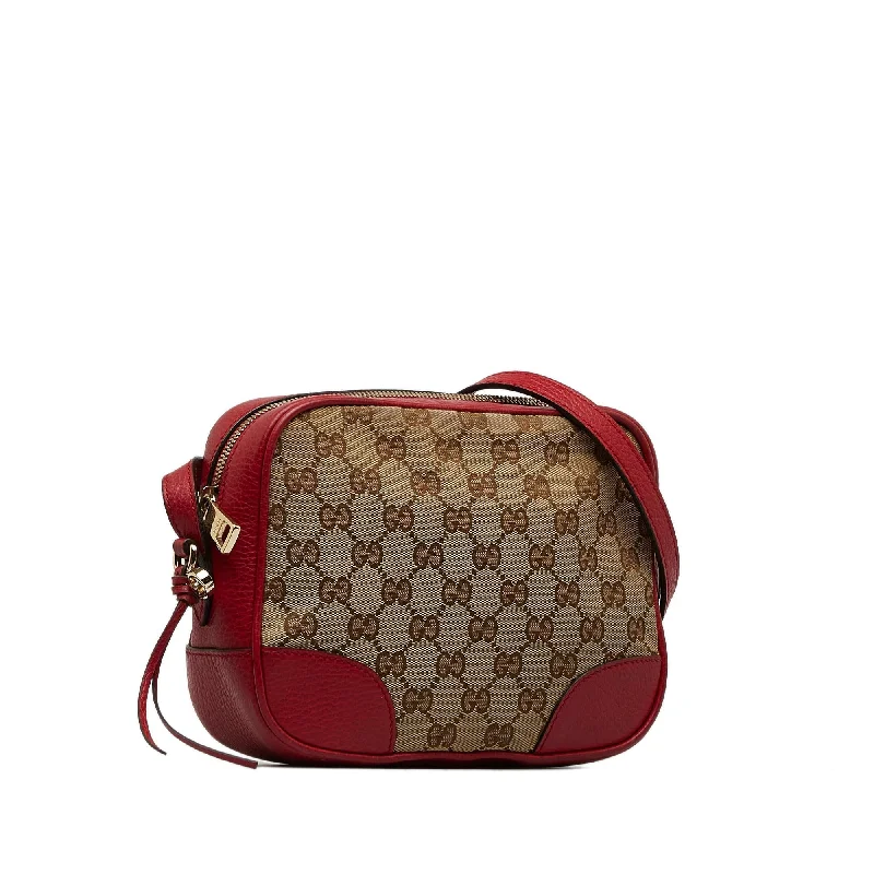 Women Gucci bags with interlocking G hardware for a classic lookGucci GG Canvas Bree (vV77MC)