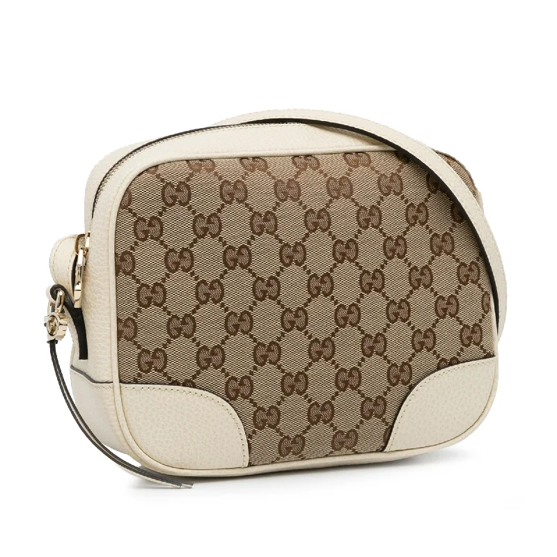 Women Gucci bags with a zippered interior pocketGucci GG Canvas Bree Crossbody Bag (XUzHfc)