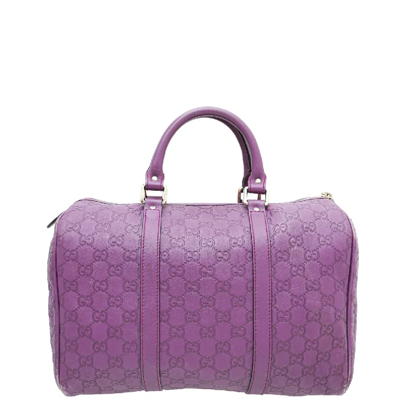 Medium - sized Women Gucci handbags for everyday useGucci Purple GG Guccissima Joy Boston Medium Bag