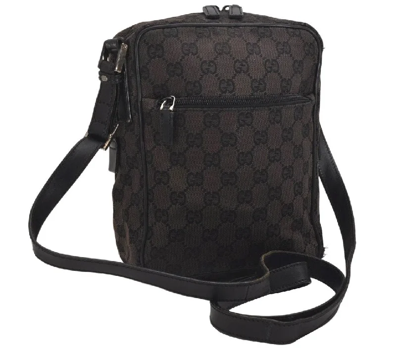 Ladies Gucci Dionysus bags with a detachable shoulder strapAuthentic GUCCI Shoulder Cross Body Bag GG Canvas Leather 0181612 Black 9838J