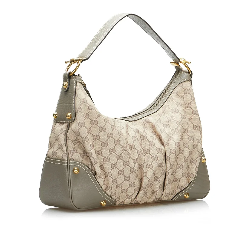 Women Gucci tote bags in GG Supreme canvas for a branded feelGucci GG Canvas Jockey Shoulder Bag (SHG-L42G2r)