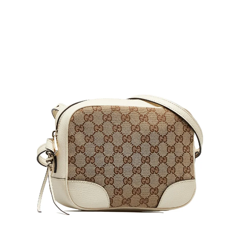 Gucci tote bags for women with a printed Gucci logoGucci GG Canvas Bree Crossbody Bag (76hE2P)