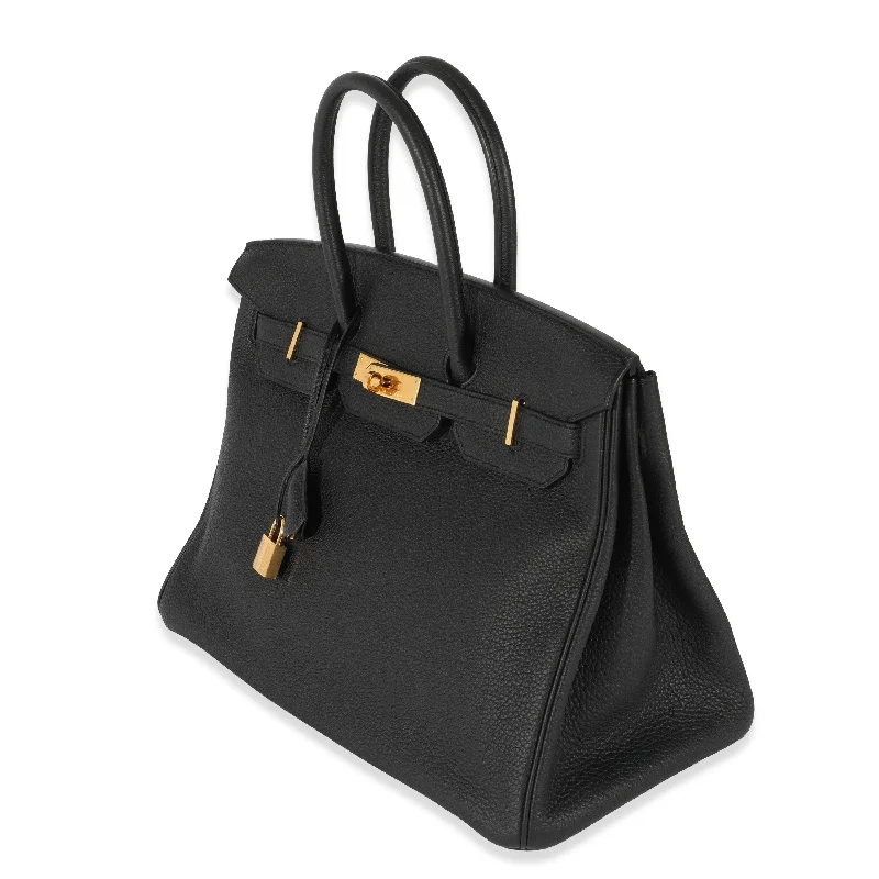 Hermes Birkin Bags with a Hand - Burnished Edge FinishHermes Black Togo Birkin 35