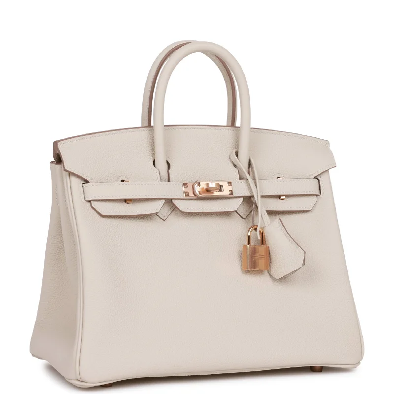 Hermes Birkin Bags Sized 30cm for a Compact Yet Spacious OptionHermes Birkin 25 Craie Togo Rose Gold Hardware