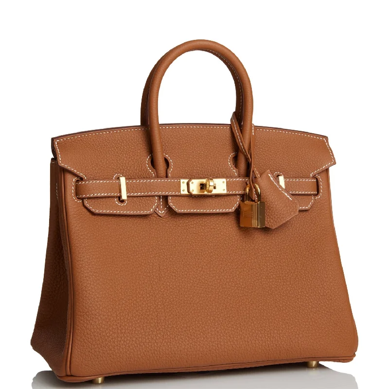 Hermes Birkin Bags in a Neutral Taupe Color for VersatilityHermes Birkin 25 Gold Togo Gold Hardware