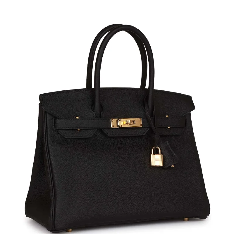 Hermes Birkin Bags with a Hidden Magnetic Closure for Discreet SecurityHermes Birkin 30 Black Togo Gold Hardware