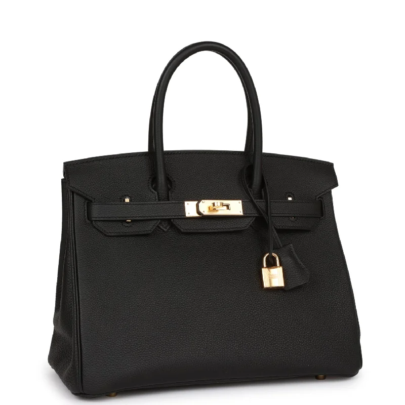 Hermes Birkin Bags in a Metallic Rose Gold for a Glamorous TouchHermes Birkin 30 Black Togo Gold Hardware