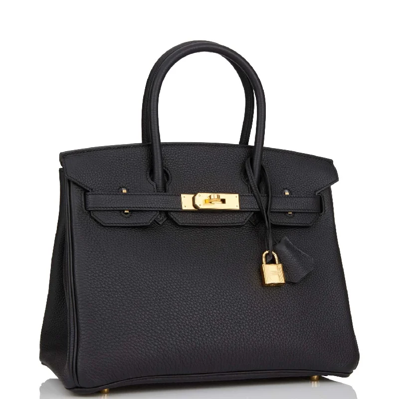 Hermes Birkin Bags in a Neutral Taupe Color for VersatilityHermes Birkin 30 Black Togo Gold Hardware