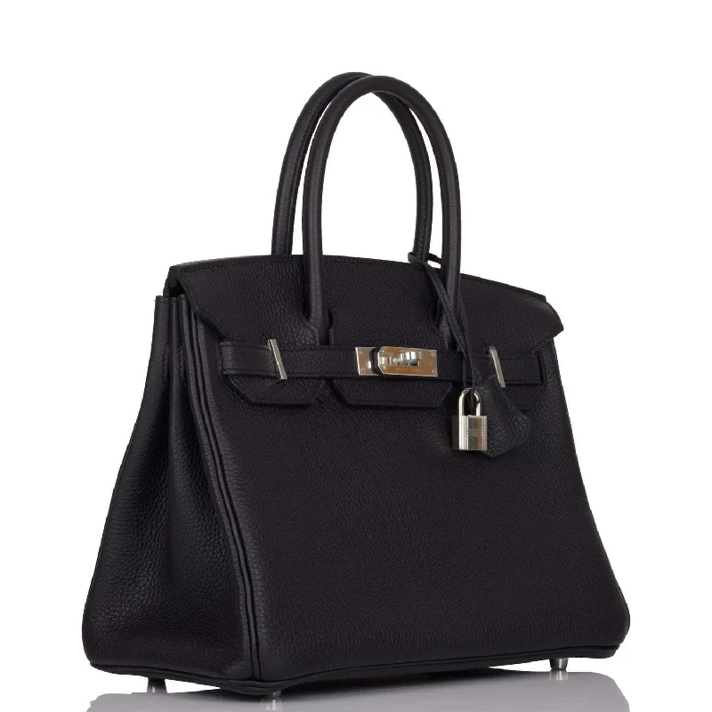 Hermes Birkin Bags with a Chain - Embellished Handle for a Modern TwistHermes Birkin 30 Black Togo Palladium Hardware