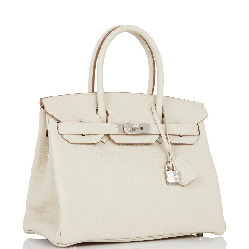 Hermes Birkin Bags in a Neutral Taupe Color for VersatilityHermes Birkin 30 Craie Togo Palladium Hardware