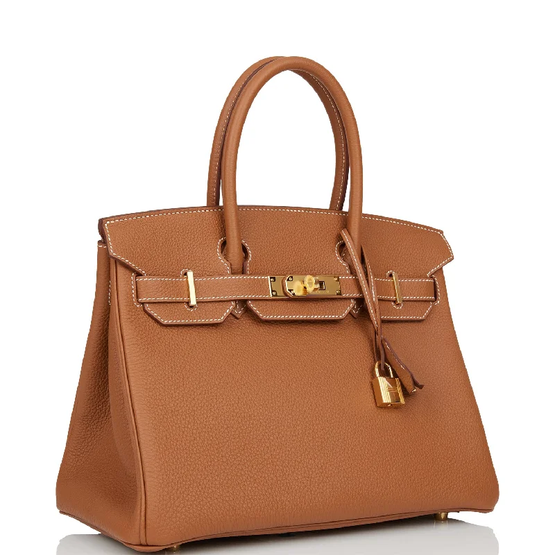 Hermes Birkin Bags with a Reinforced Bottom Panel for LongevityHermes Birkin 30 Gold Togo Gold Hardware