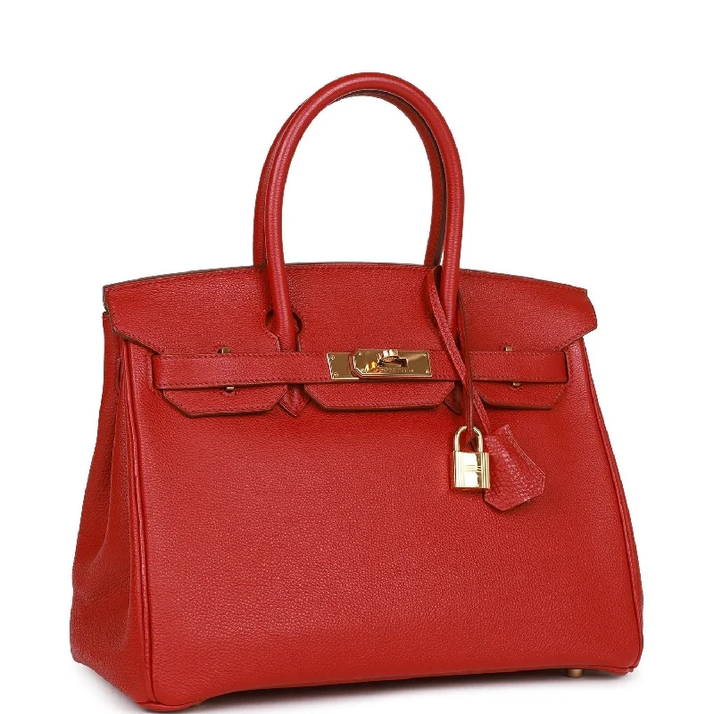 Hermes Birkin Bags in a Bright Canary Yellow for a Pop of ColorHermes Birkin 30 Rouge Garance Togo Gold Hardware