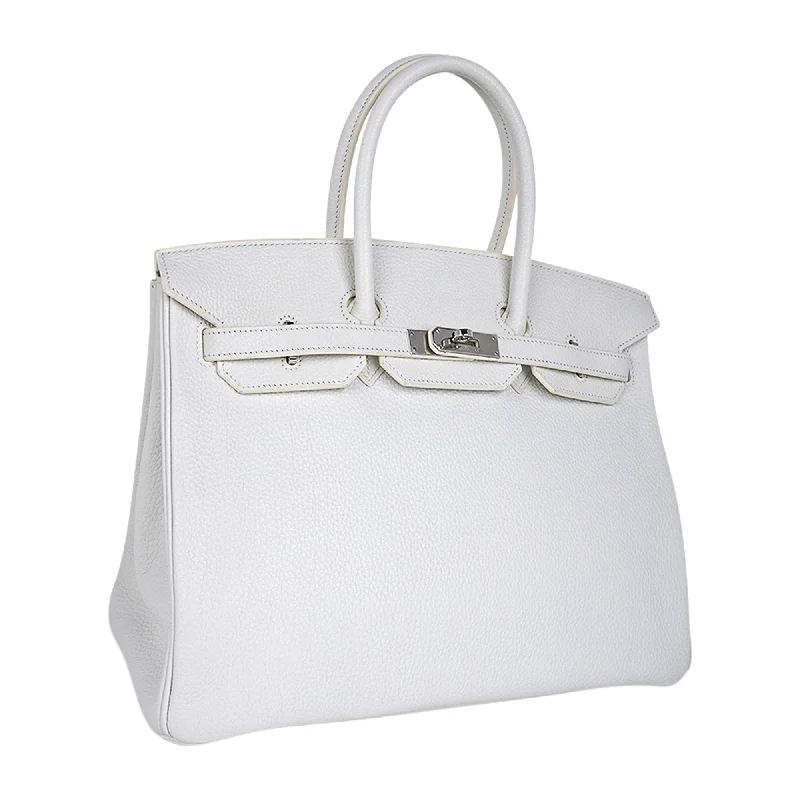 Limited Edition Hermes Birkin Bags with Exclusive ColorwaysHermes Birkin 35 Bag White Clemence Leather with Palladium Hardware