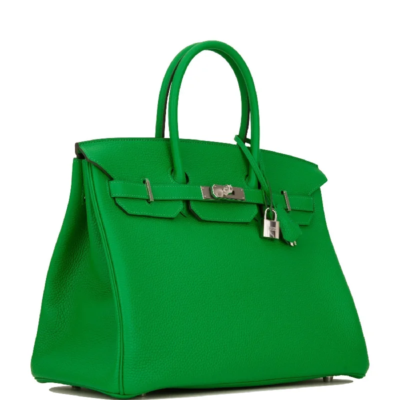 Hermes Birkin Bags Sized 30cm for a Compact Yet Spacious OptionHermes Birkin 35 Bambou Clemence Palladium Hardware