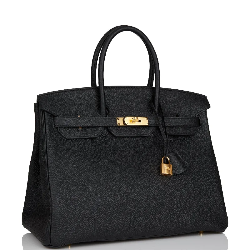 Hermes Birkin Bags in Smooth Box Calf Leather for a Timeless AestheticHermes Birkin 35 Black Togo Gold Hardware