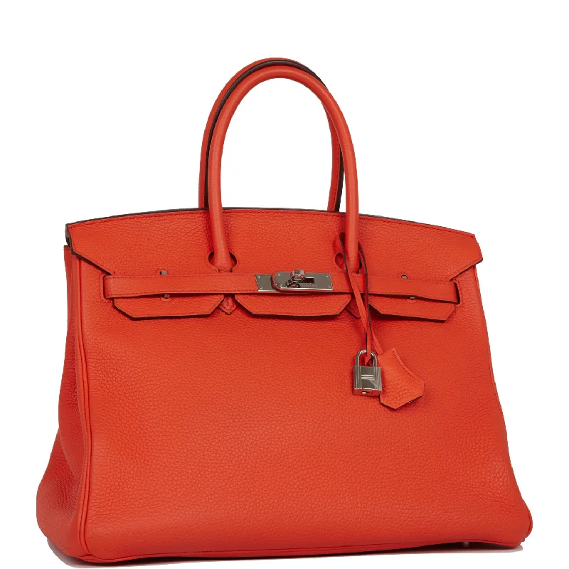 Hermes Birkin Bags with a Reinforced Bottom Panel for LongevityHermes Birkin 35 Capucine Togo Palladium Hardware