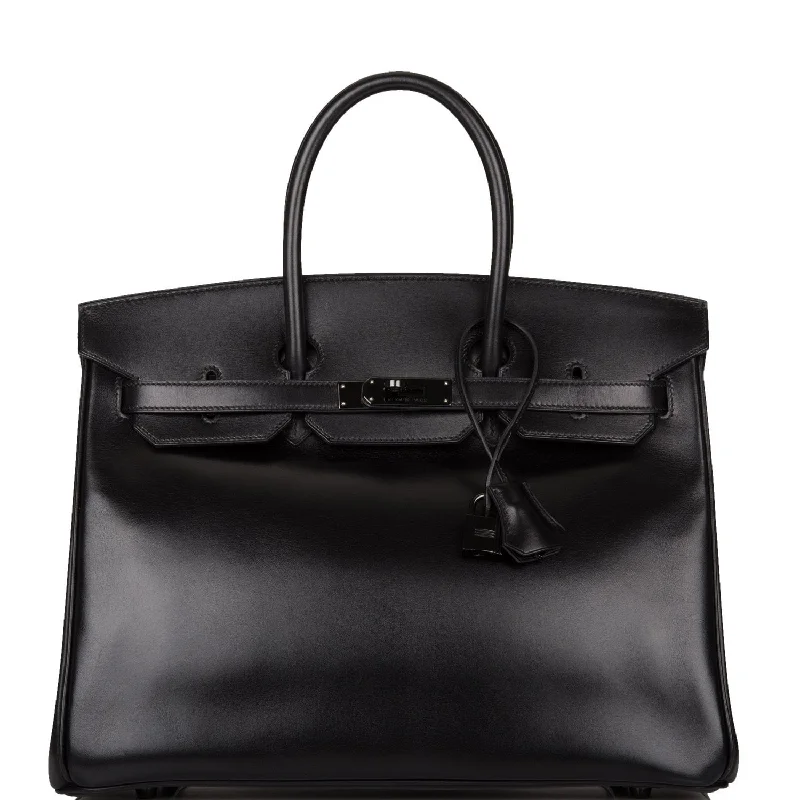 Hermes Birkin Bags with a Removable Interior OrganizerHermes Birkin 35cm  SO Black Box Black Hardware