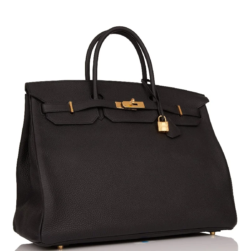 Hermes Birkin Bags with a Hand - Painted Monogram DesignHermes Birkin 40 Black Togo Gold Hardware