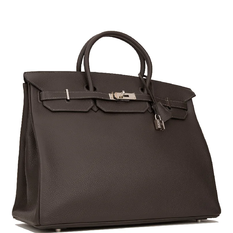 Hermes Birkin Bags with a Detachable Shoulder Pad for ComfortHermes Birkin 40 Graphite Togo Palladium Hardware