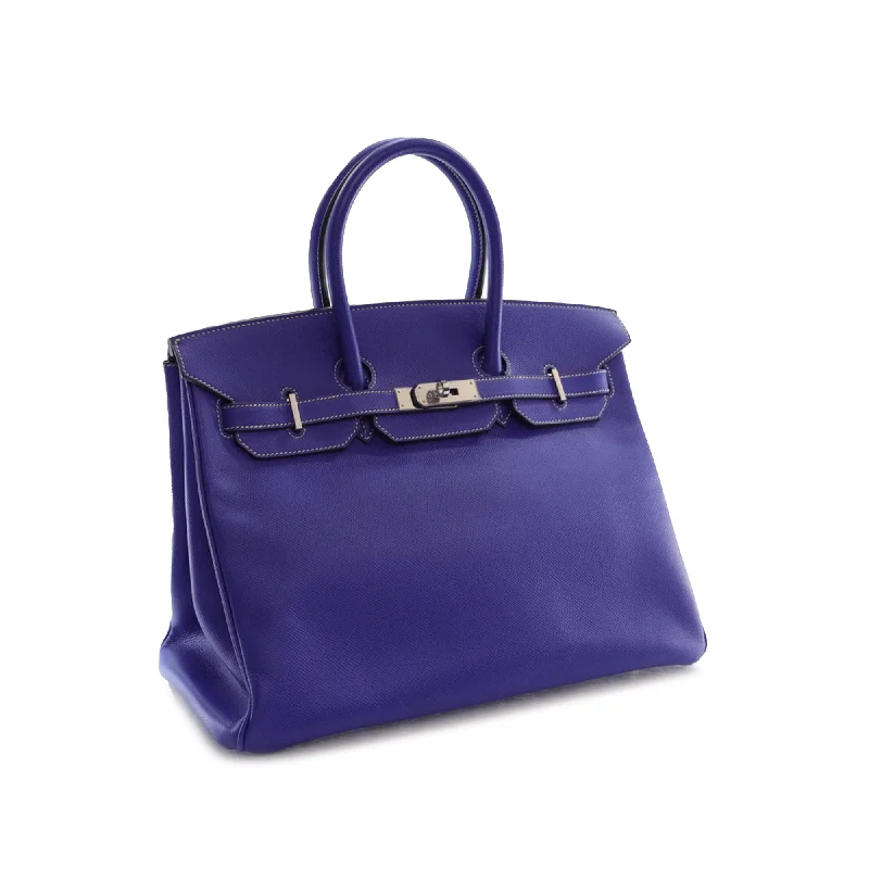 Hermes Birkin Bags with a Rope - Style Leather Handle for a Nautical Inspired LookHermes Epsom Birkin Retourne 35 Handbag