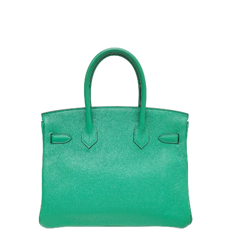 Hermes Birkin Bags with Custom - Engraved Hardware for PersonalizationHermes Vert Vertigo Retourne Birkin 30 Bag