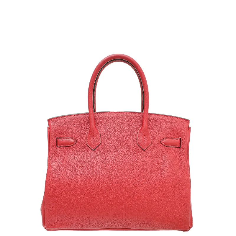 Hermes Birkin Bags with a Braided Leather Handle for a Bohemian TouchHermes Rouge Casaque Retourne Birkin 30 Bag