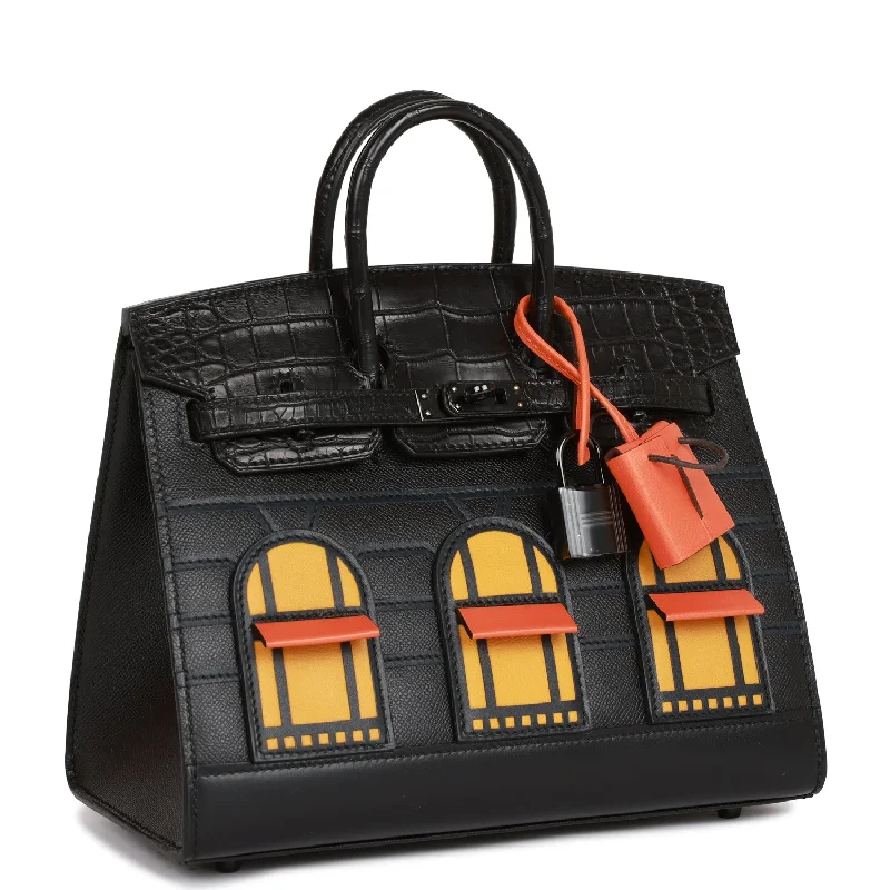 Hermes Birkin Bags in a Deep Burgundy for a Rich and Sumptuous AppearanceHermes Sac Faubourg Birkin 20 So Black Matte Alligator Black Hardware