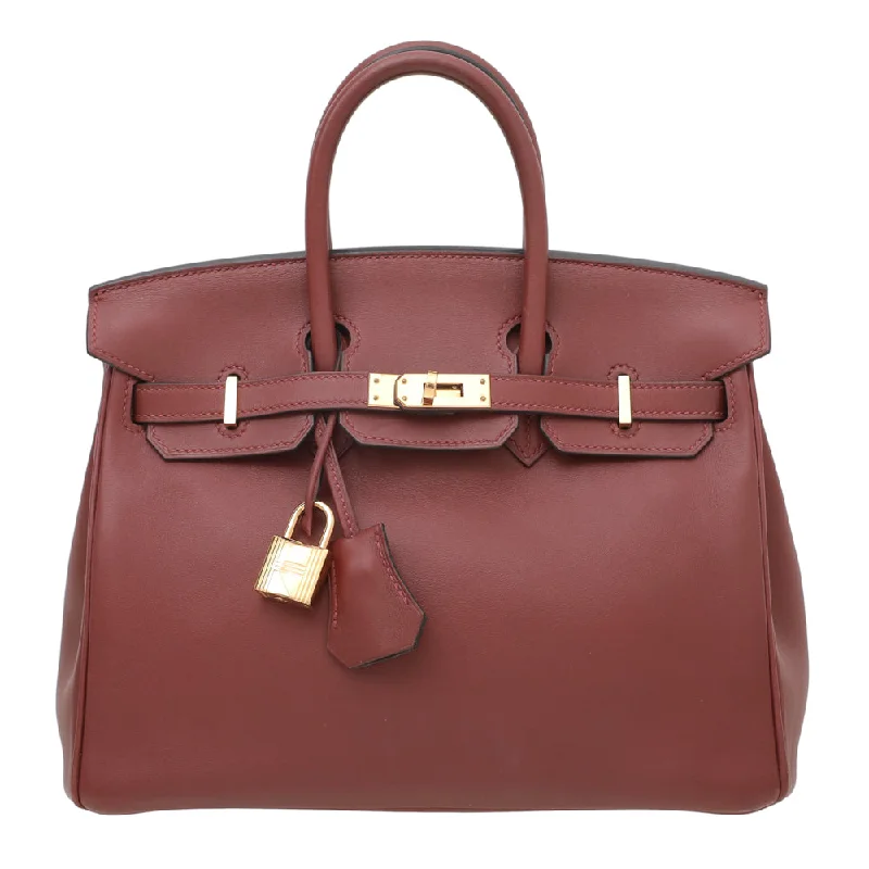 Hermes Birkin Bags in a Shiny Patent Leather Finish for a Glossy LookHermes Sienne Swift Birkin 25 Bag