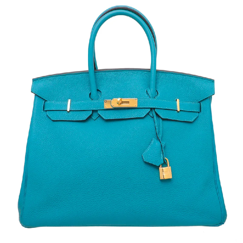 Limited Edition Hermes Birkin Bags with Exclusive ColorwaysHermes Turquoise Togo Birkin 35 Bag W- Scarf