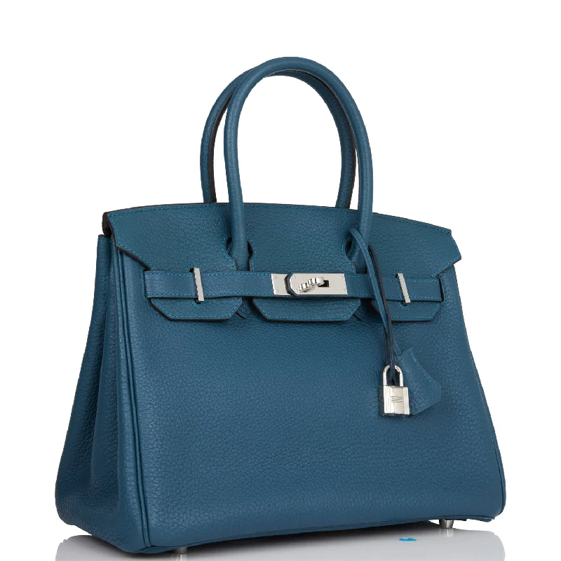 Hermes Birkin Bags with a Hand - Painted Monogram DesignHermes Birkin 30 Colvert Togo Palladium Hardware