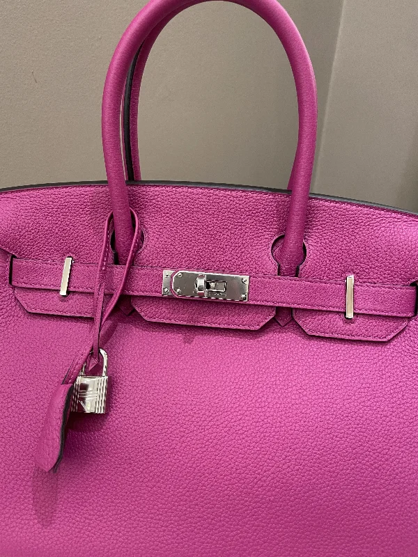 Hermes Birkin Bags with a Two - Tone Leather Design for Visual InterestHermes Birkin 30 Rose Pourpre Togo