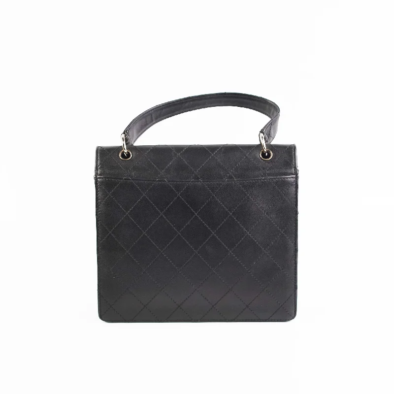 Chanel Small Crossbody Bag for TravelITEM 31 - Chanel Vintage Square Black Top Handle Bag