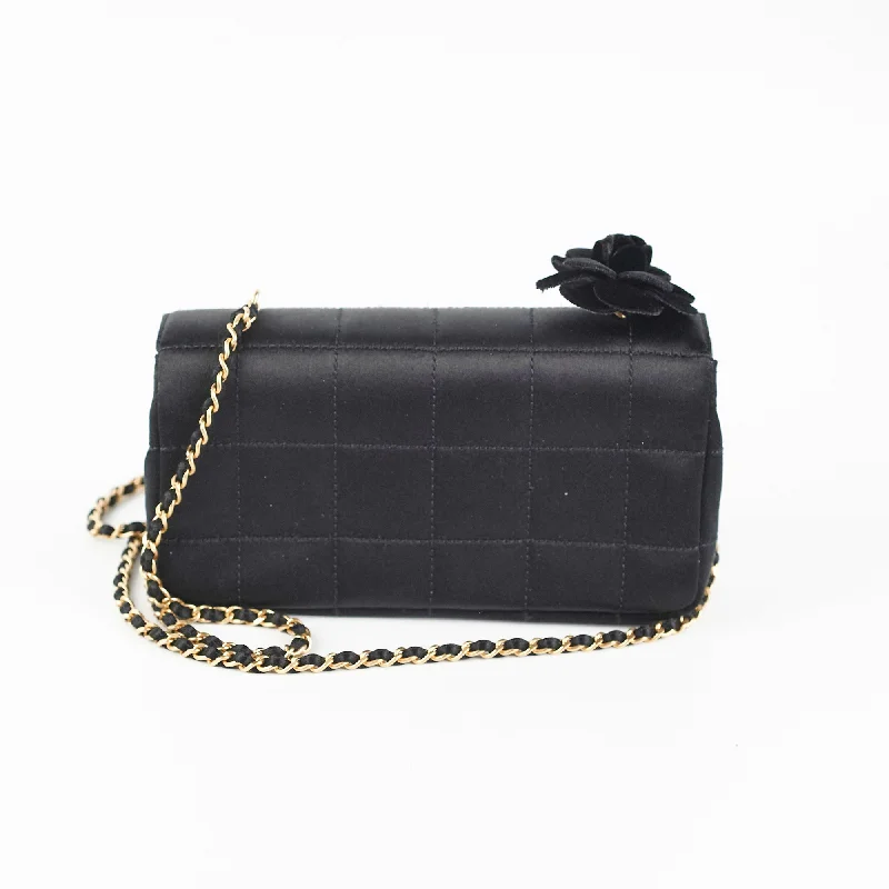 Chanel Chain Strap Handbag for Everyday UseChanel Vintage Extra Mini Satin Black