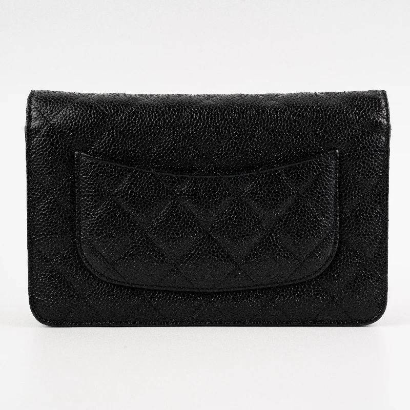 Chanel Quilted Leather Shoulder Bag for FashionistasChanel Caviar Wallet on Chain WOC Black Microchipped