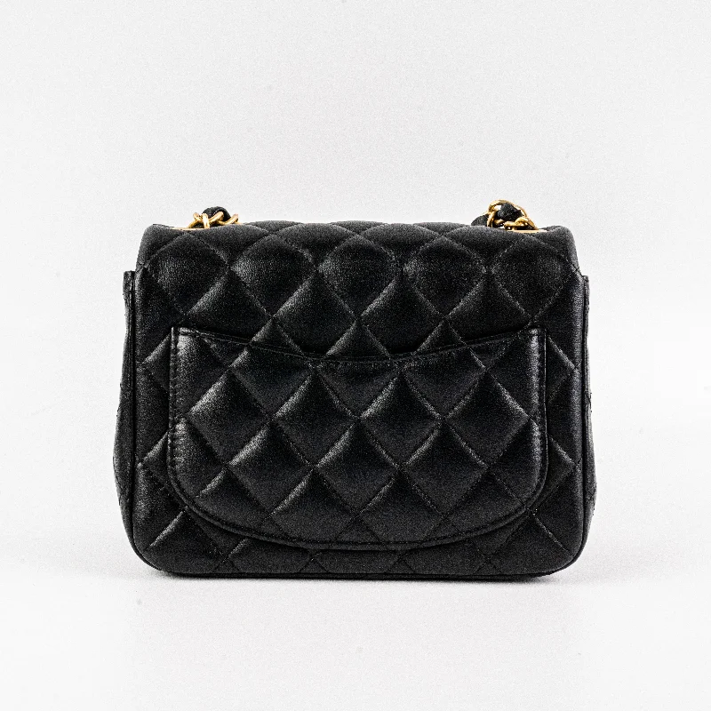 Chanel Designer Handbag with Unique DesignChanel 19S Mini Square Bag Black